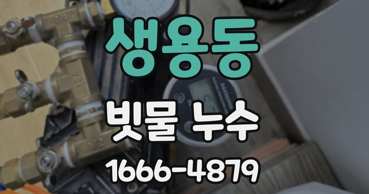 생용동 빗물 누수