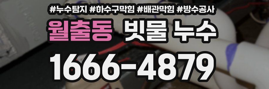 월출동 빗물 누수