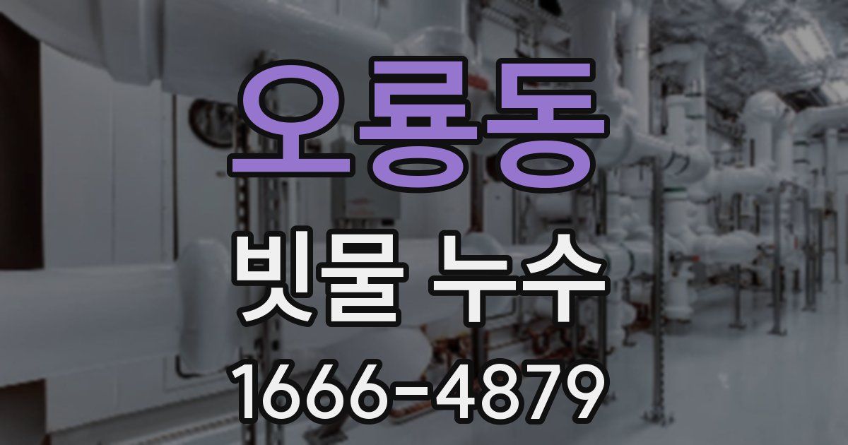 오룡동 빗물 누수