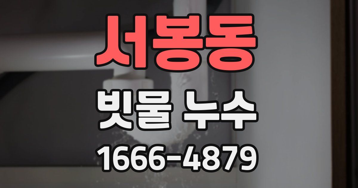 서봉동 빗물 누수