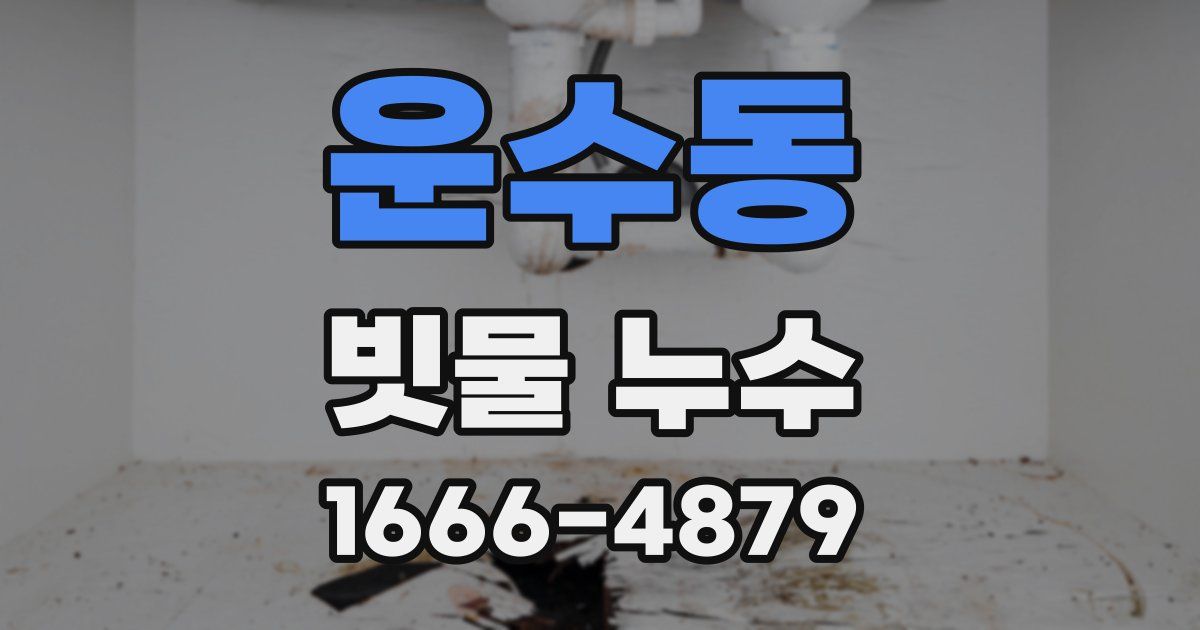 운수동 빗물 누수