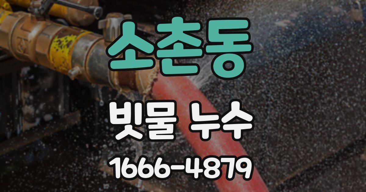 소촌동 빗물 누수