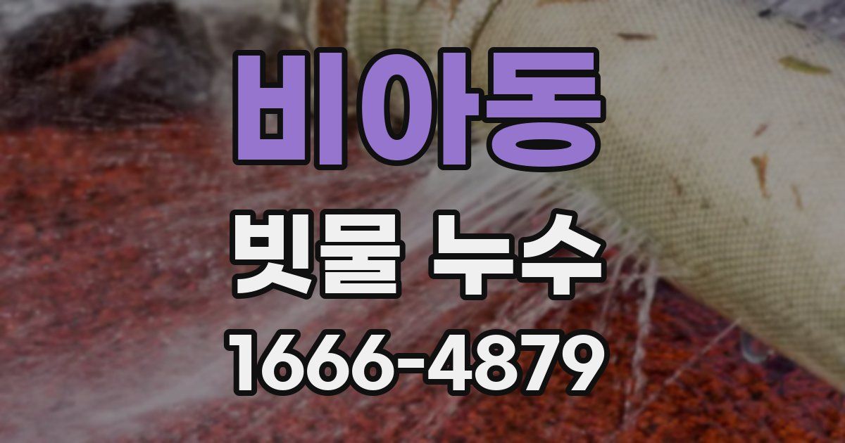 비아동 빗물 누수