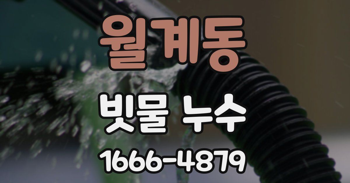 월계동 빗물 누수