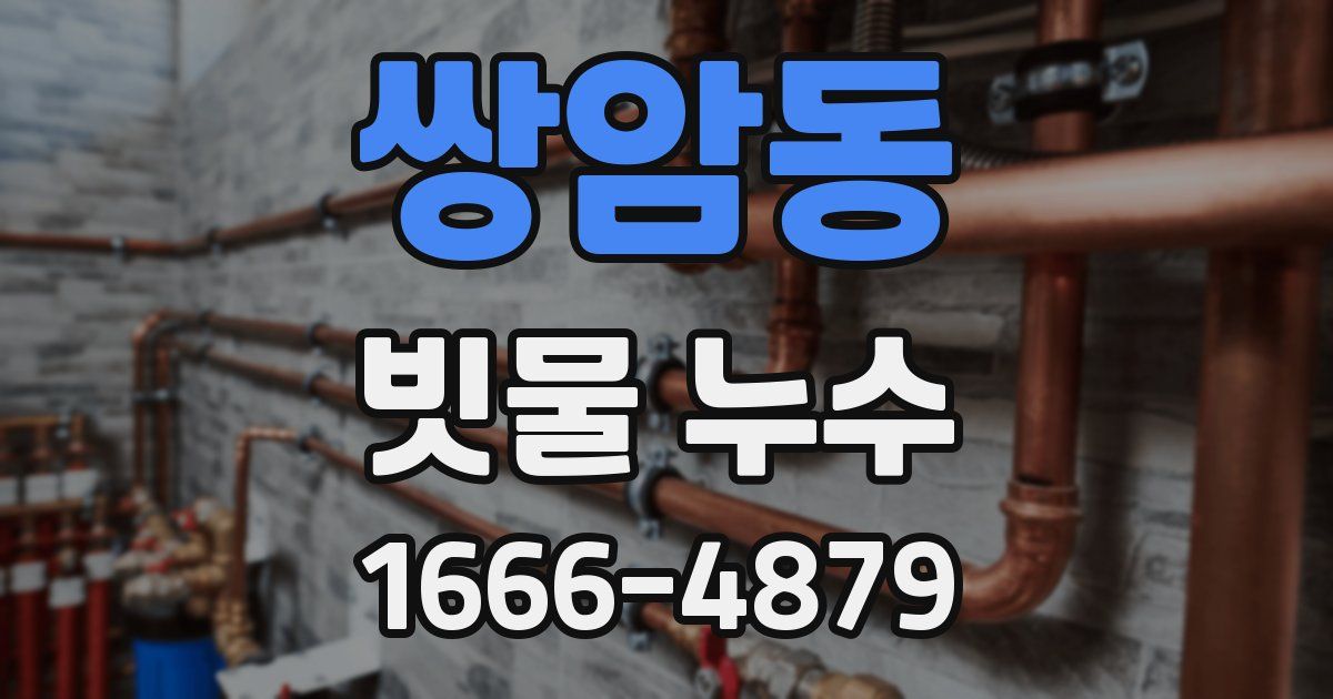 쌍암동 빗물 누수