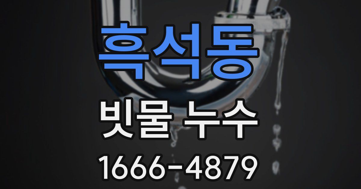 흑석동 빗물 누수