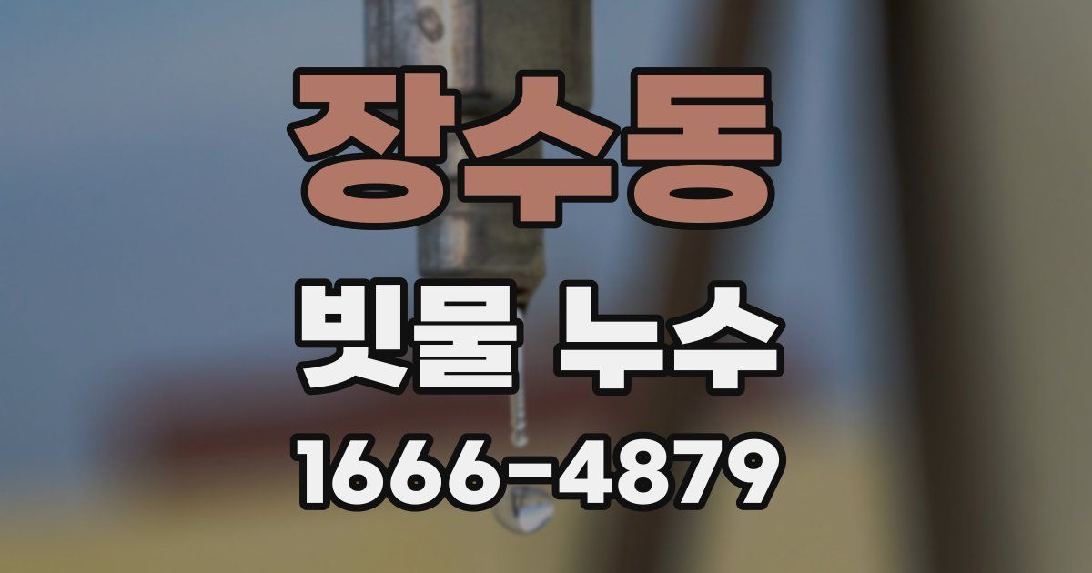 장수동 빗물 누수