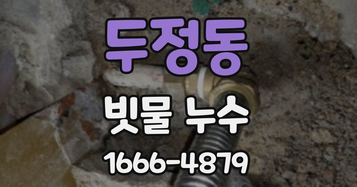 두정동 빗물 누수