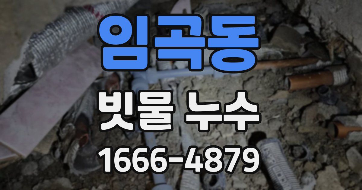 임곡동 빗물 누수