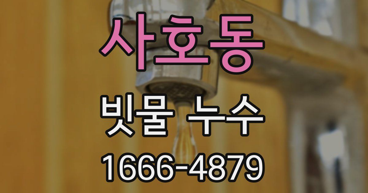 사호동 빗물 누수
