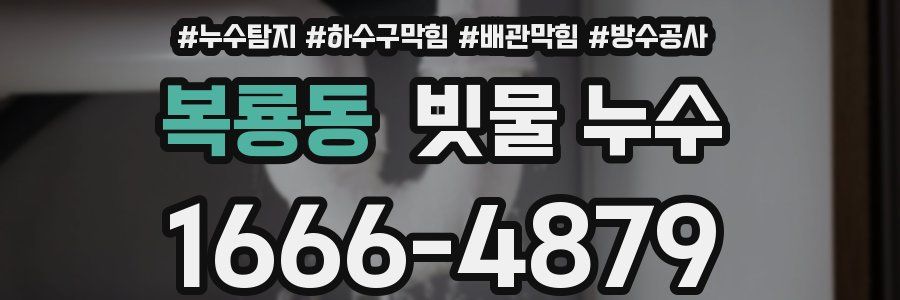 복룡동 빗물 누수