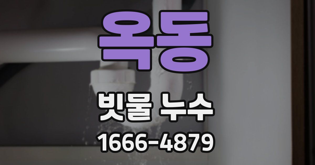 옥동 빗물 누수