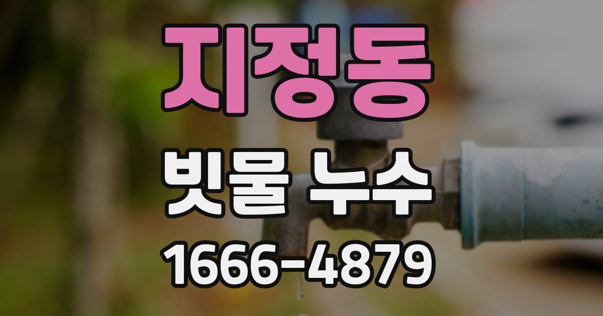 지정동 빗물 누수