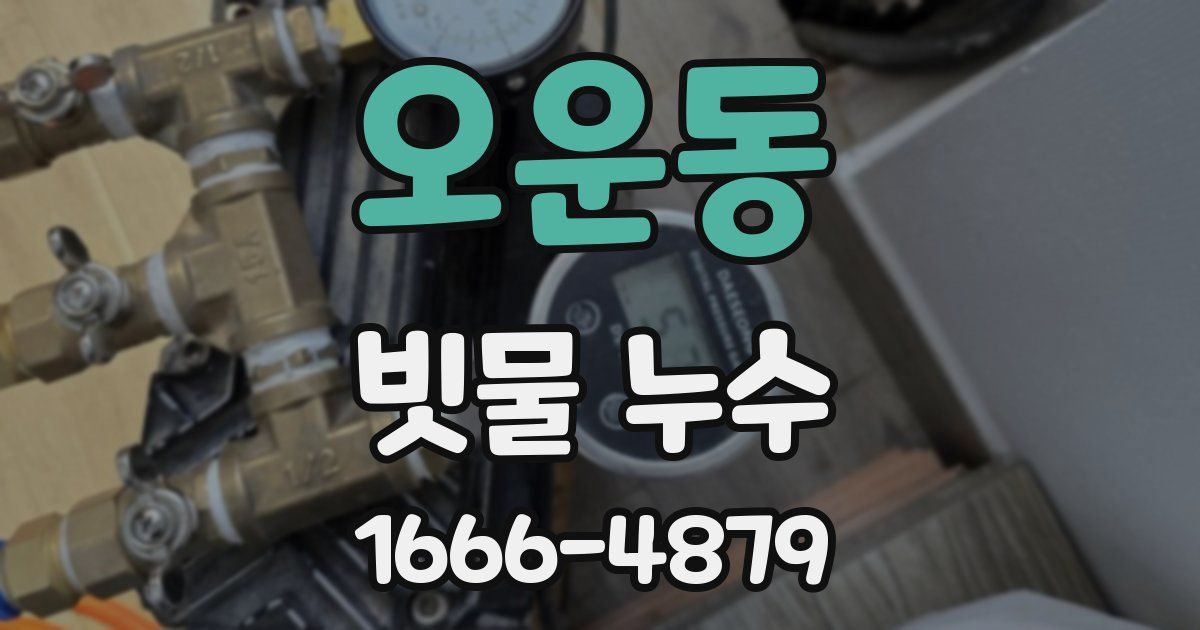 오운동 빗물 누수