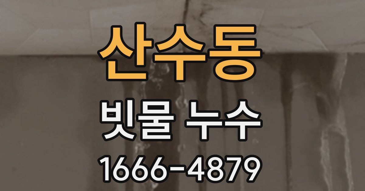 산수동 빗물 누수