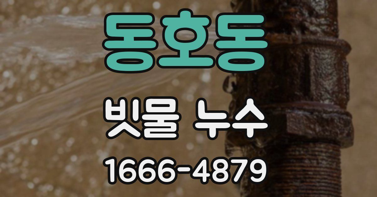 동호동 빗물 누수