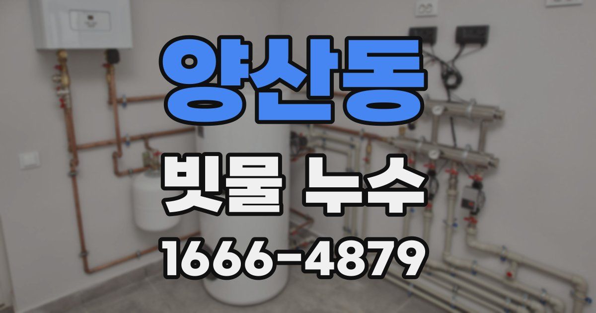 양산동 빗물 누수