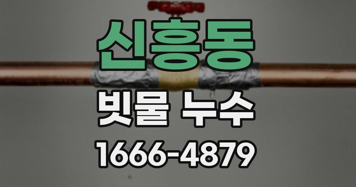 신흥동 빗물 누수