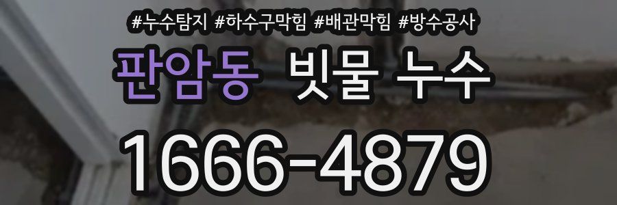 판암동 빗물 누수