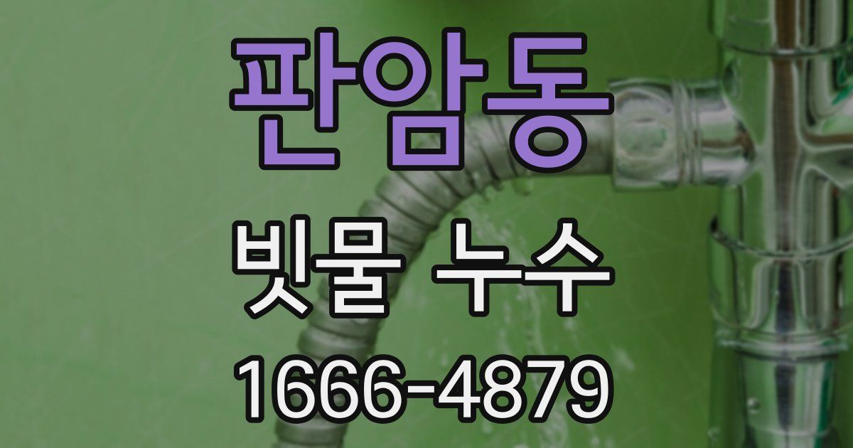 판암동 빗물 누수