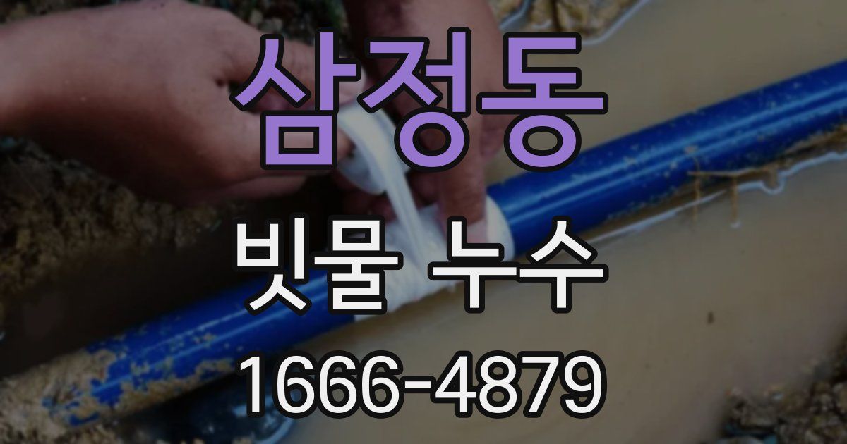 삼정동 빗물 누수