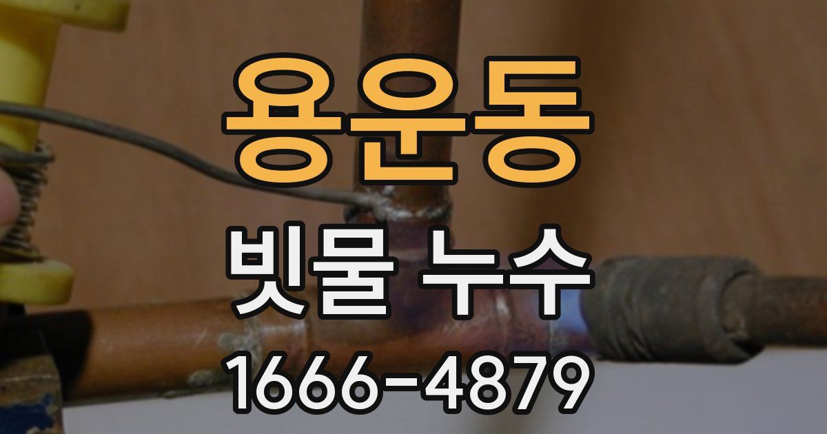 용운동 빗물 누수