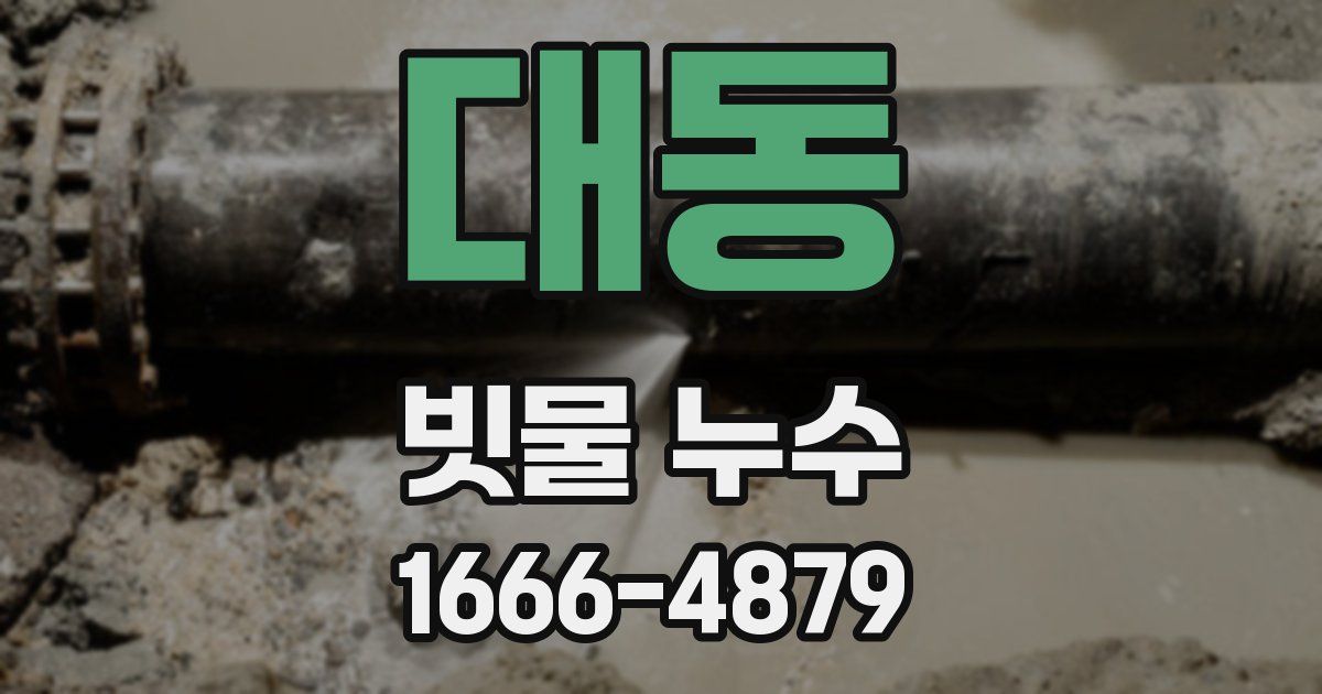 대동 빗물 누수