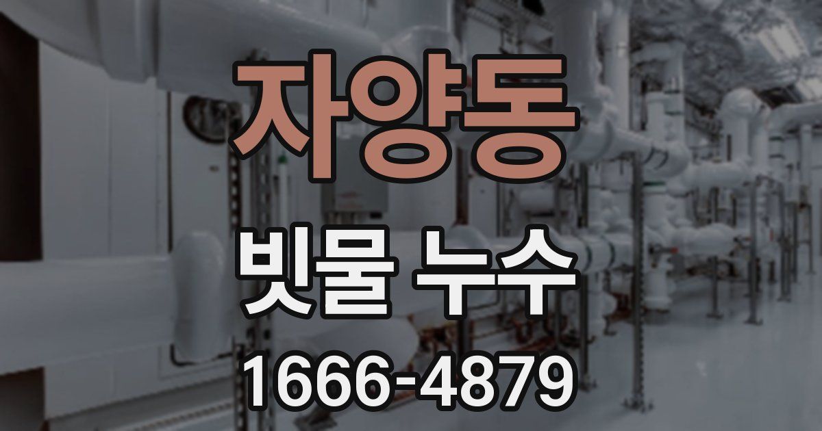 자양동 빗물 누수