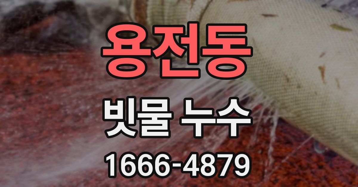 용전동 빗물 누수