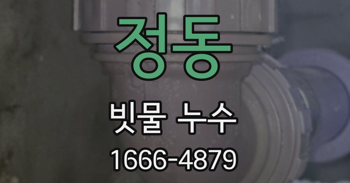 정동 빗물 누수