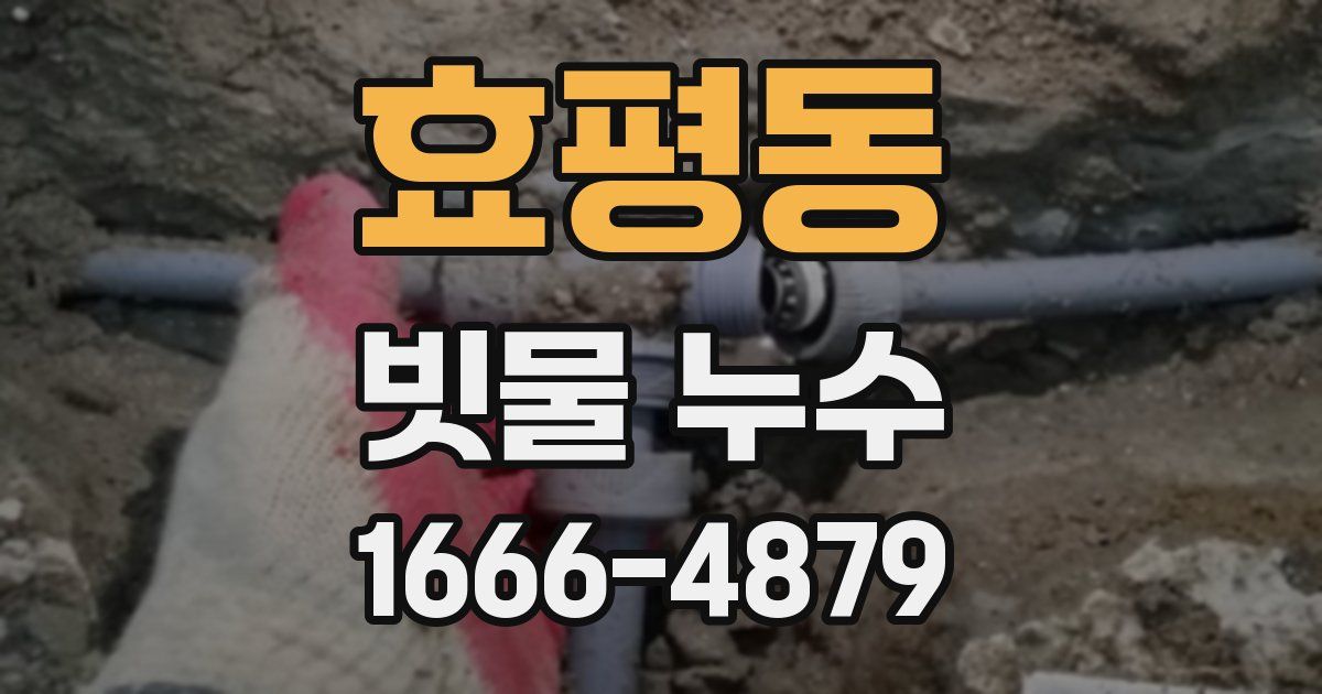 효평동 빗물 누수