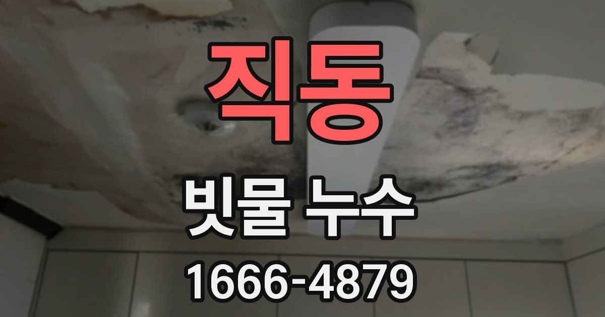 직동 빗물 누수