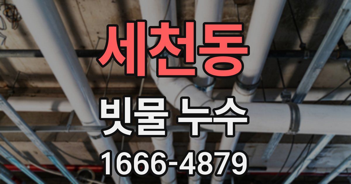 세천동 빗물 누수