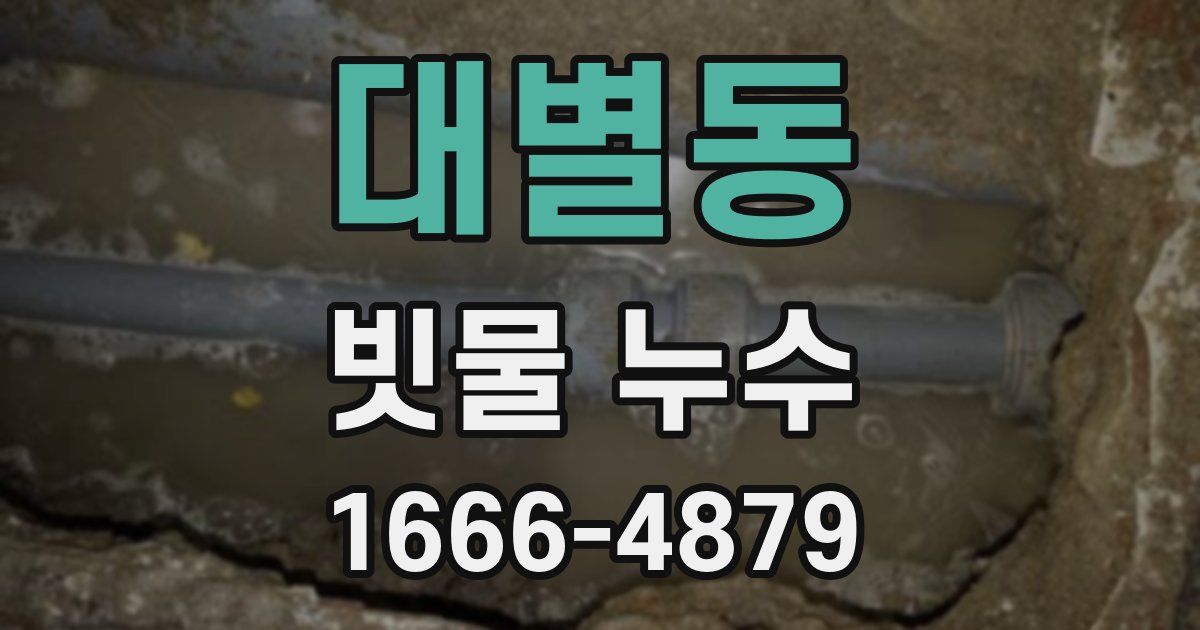 대별동 빗물 누수