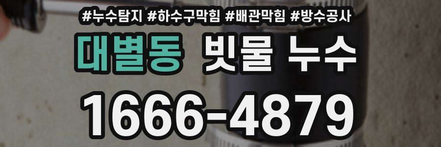 대별동 빗물 누수