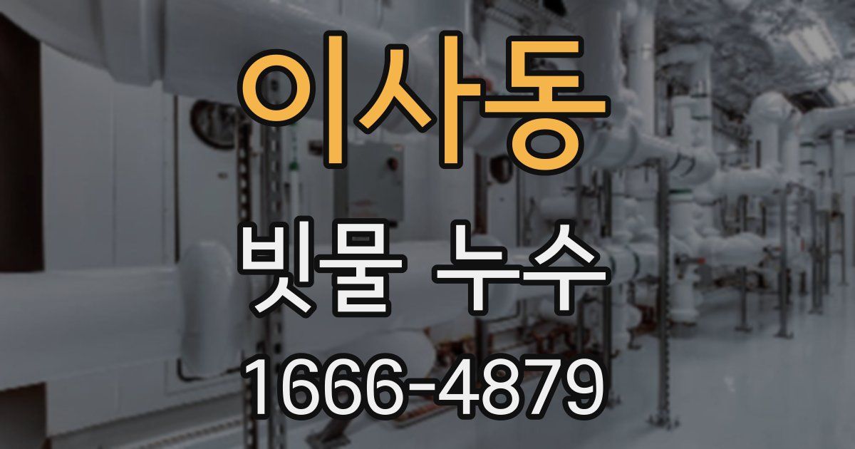 이사동 빗물 누수