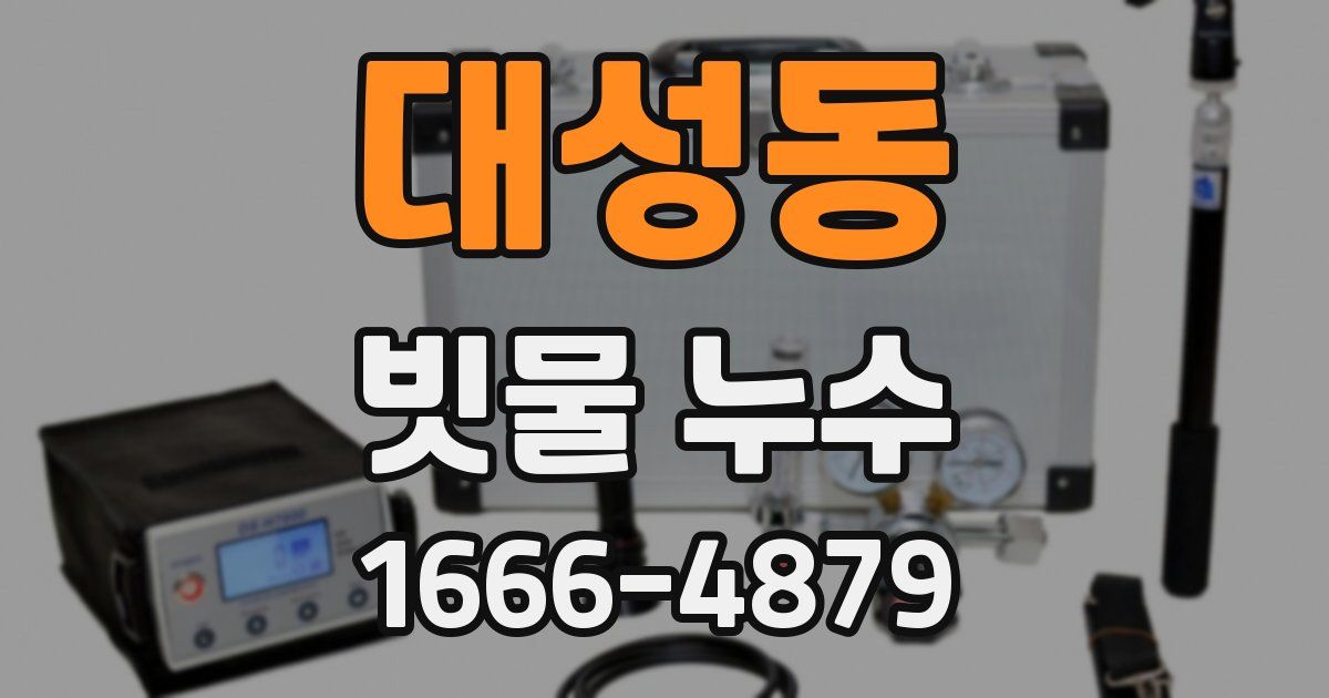 대성동 빗물 누수
