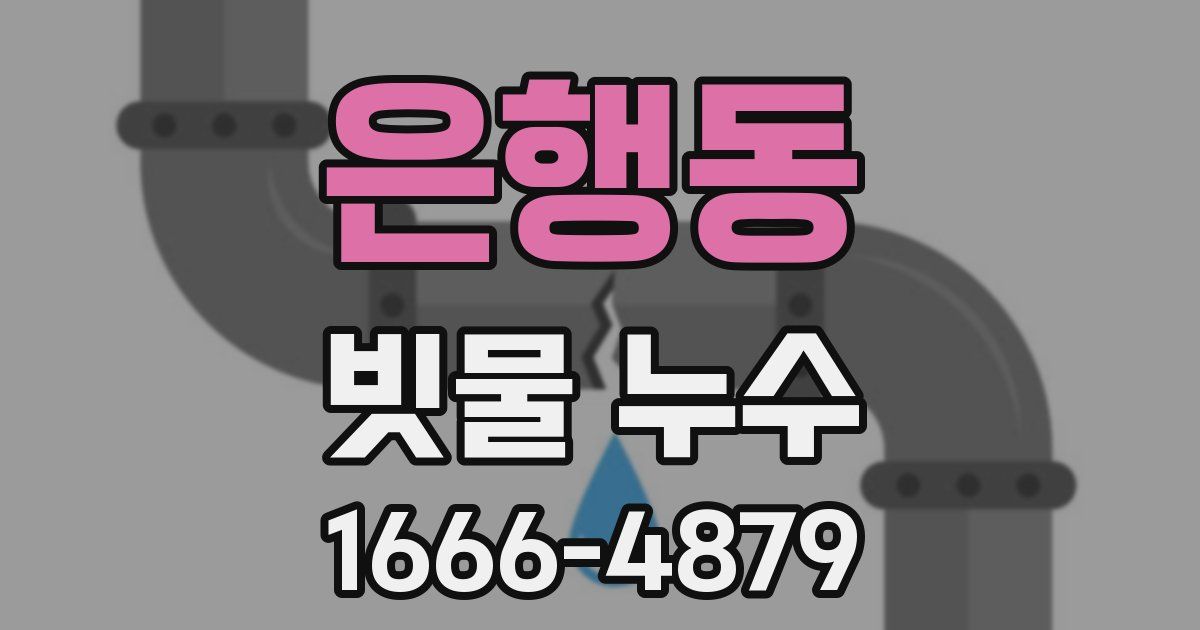 은행동 빗물 누수