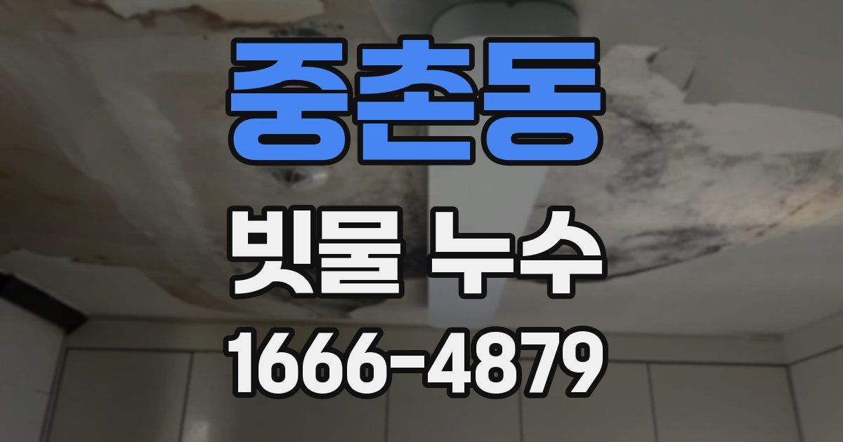 중촌동 빗물 누수