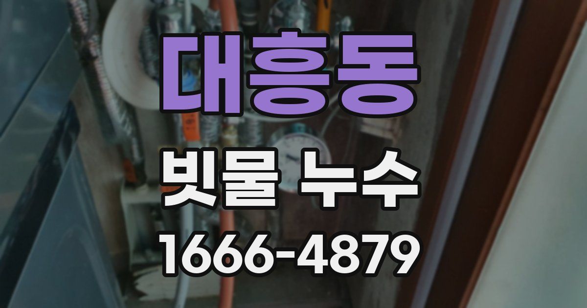 대흥동 빗물 누수