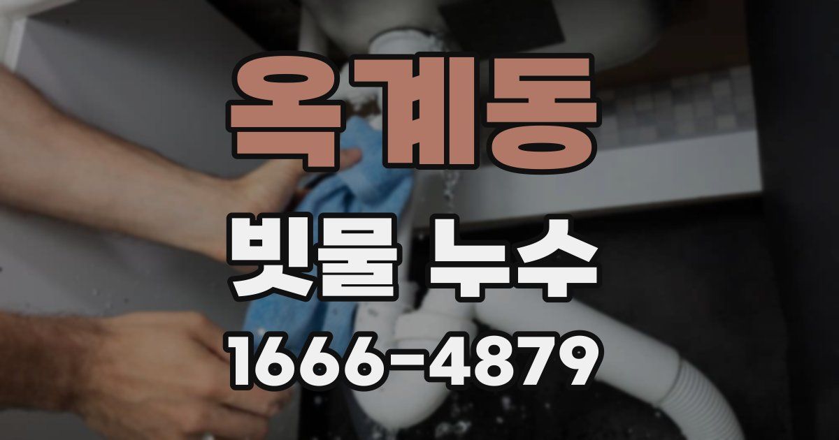 옥계동 빗물 누수