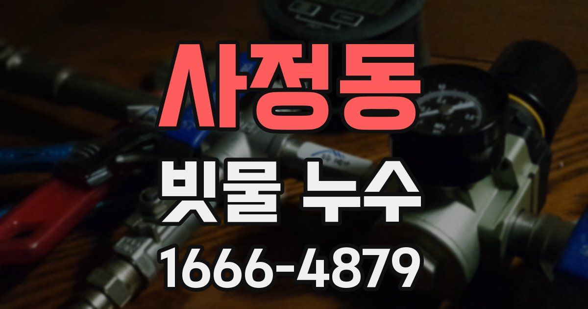 사정동 빗물 누수