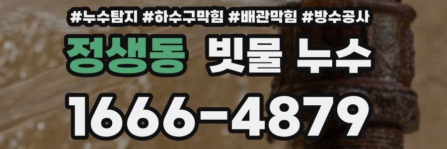 정생동 빗물 누수