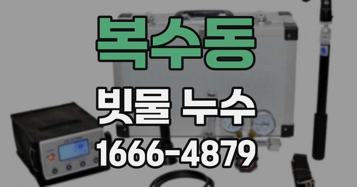 복수동 빗물 누수