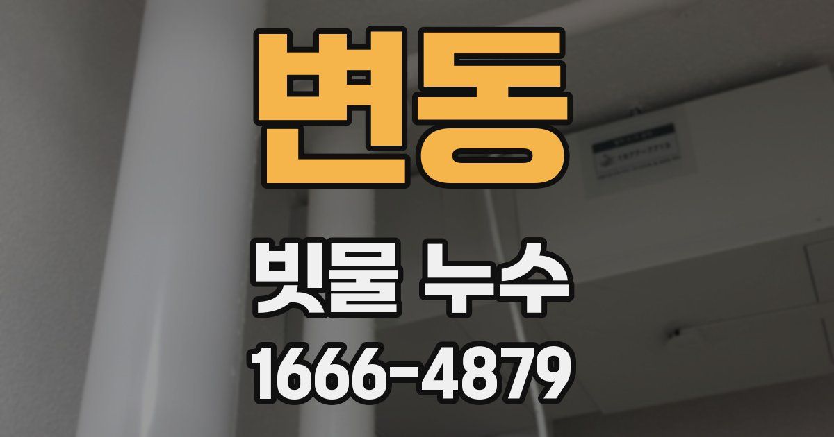 변동 빗물 누수