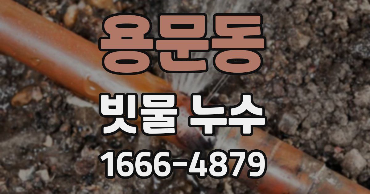 용문동 빗물 누수