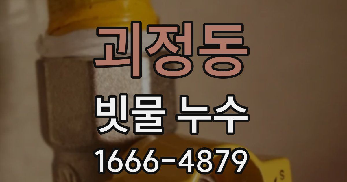 괴정동 빗물 누수