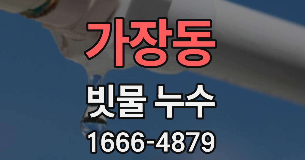 가장동 빗물 누수