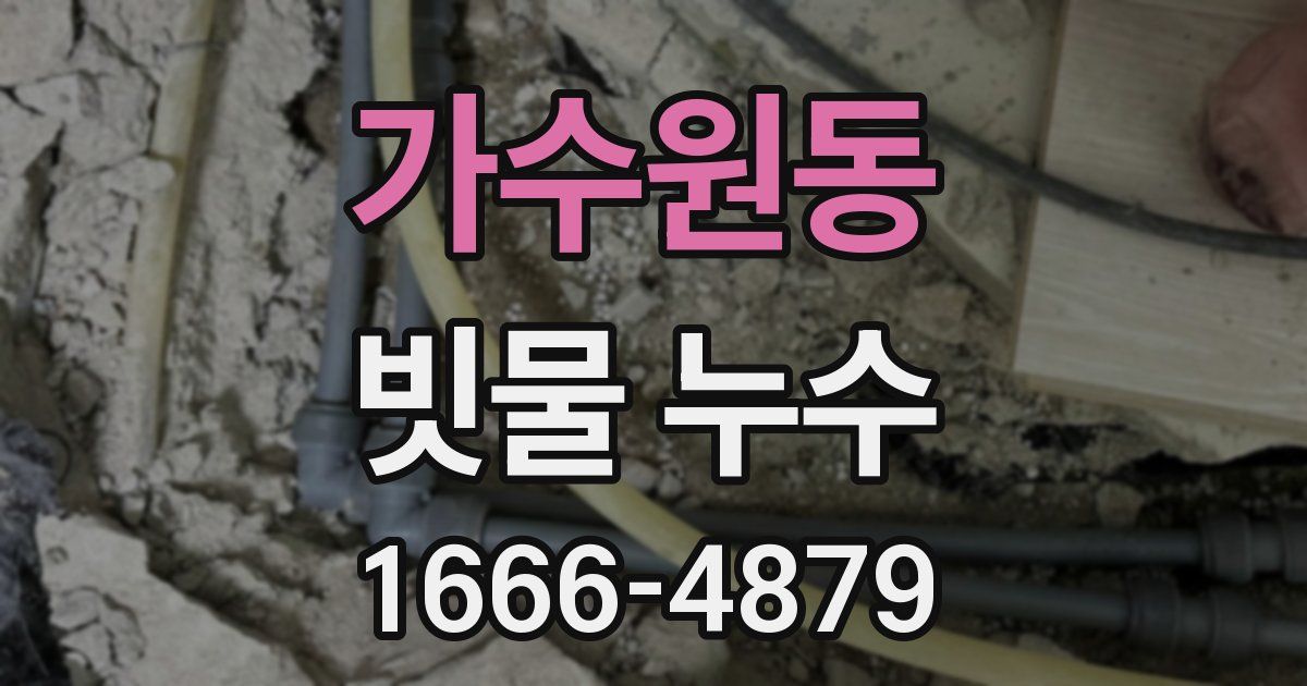 가수원동 빗물 누수
