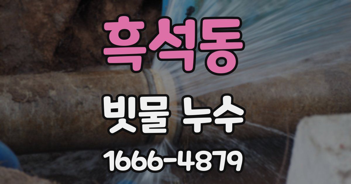 흑석동 빗물 누수